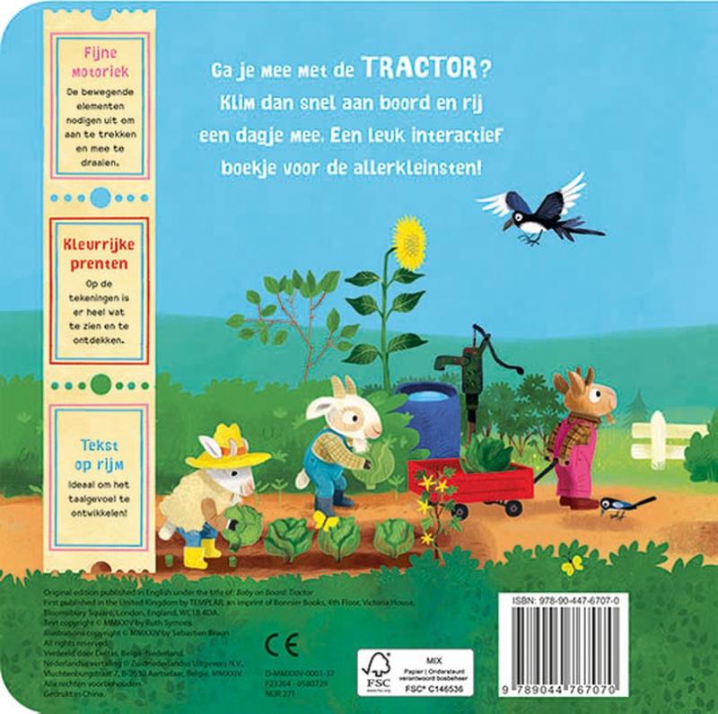 Achterkant van Ga je mee? - Met de tractor
