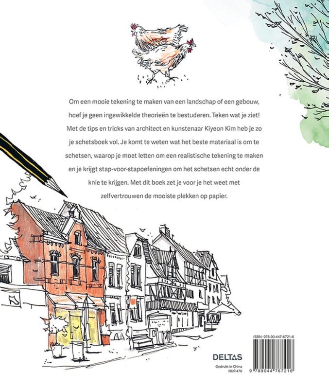 Achterkant van Basiscurus schetsen