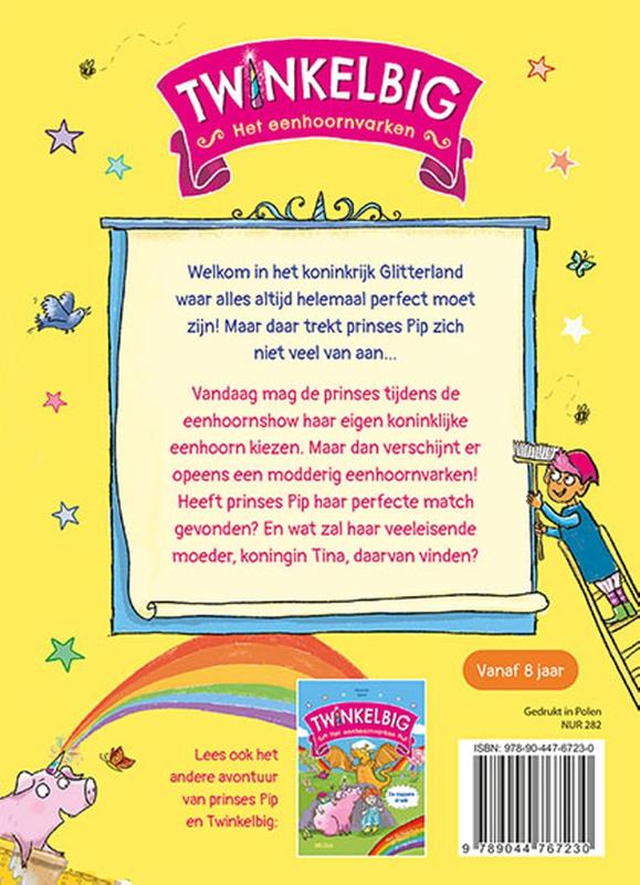 Achterkant van Twinkelbig het eenhoornvarken - Feest in de modder
