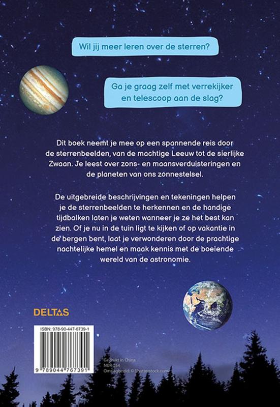 Achterkant van Sterren kijken voor kinderen