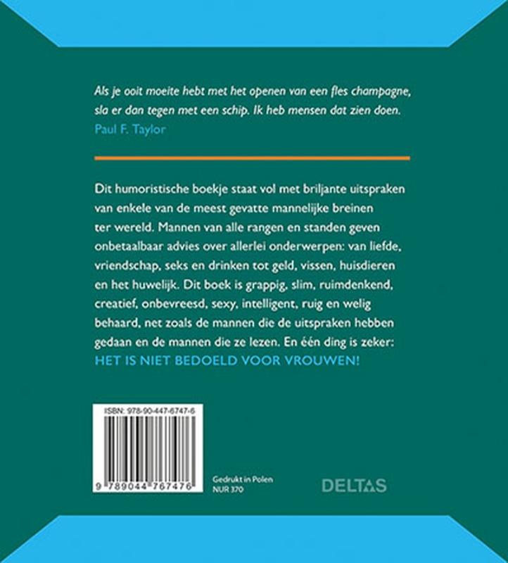 Achterkant van Mannen weten alles beter