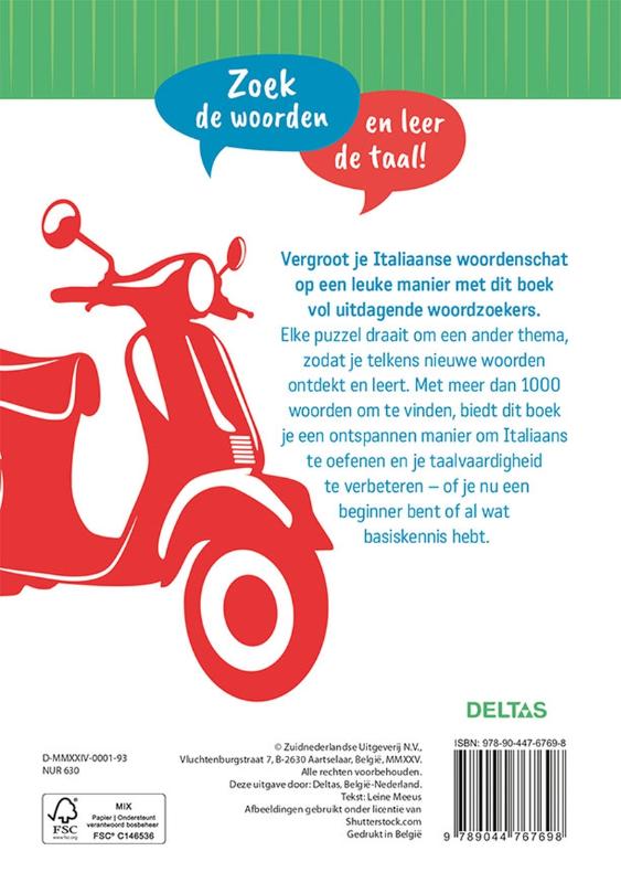 Achterkant van Woordzoekers Italiaans
