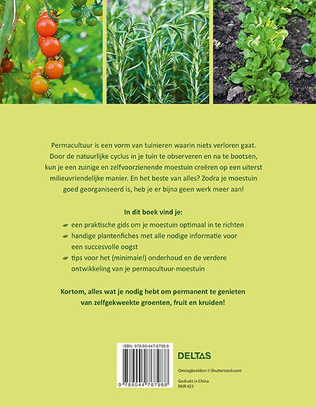 Achterkant van Een natuurlijke moestuin met permacultuur