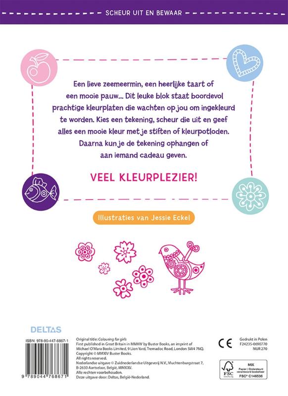 Achterkant van Mijn wondermooie kleurblok