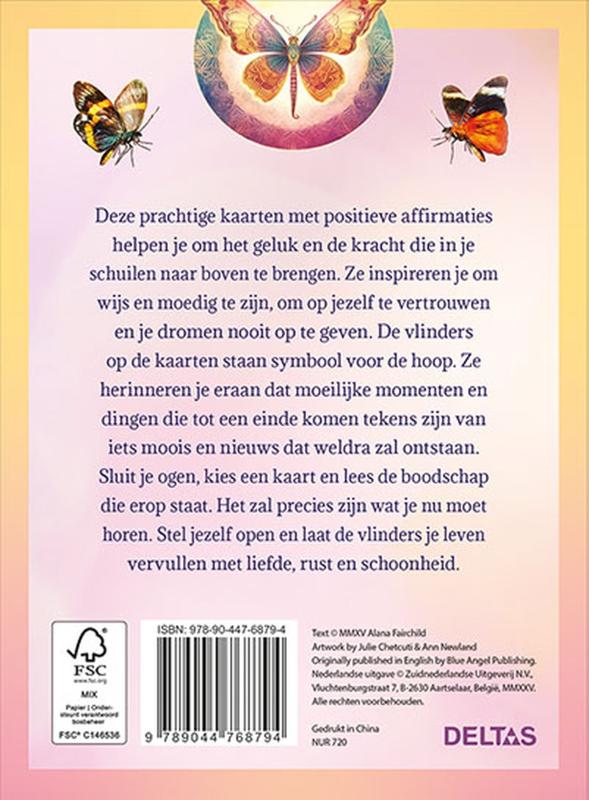 Achterkant van De kracht van affirmaties Kaartenset