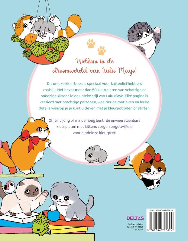 Achterkant van Snoezige kittens Kleurboek