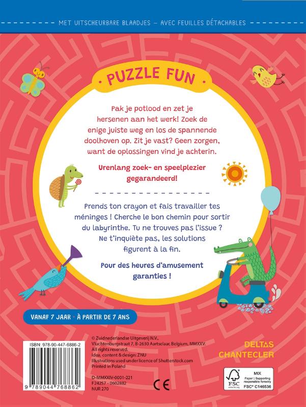 Achterkant van Puzzle Fun - Doolhoven / Puzzle Fun - Labyrinthes