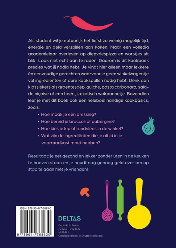 Achterkant van Het allerbeste kookboek voor studenten
