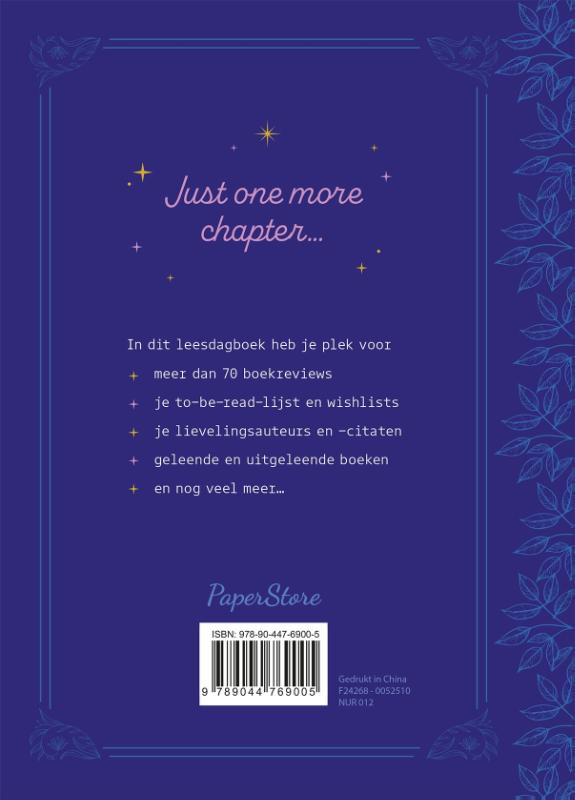 Achterkant van Mijn reading Journal