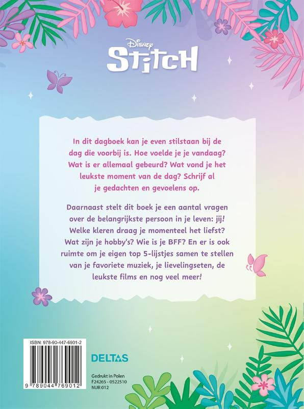 Achterkant van Disney mijn dagboek Stitch