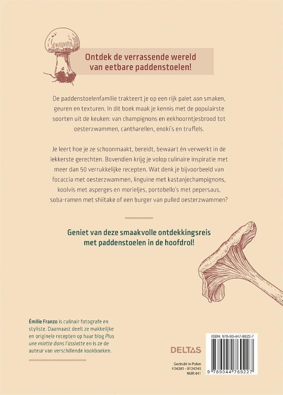 Achterkant van Heerlijk koken met paddenstoelen