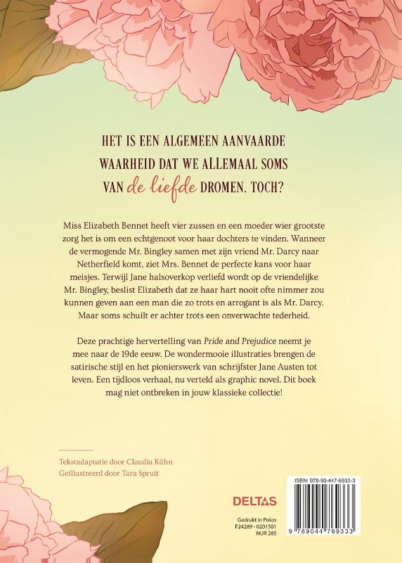 Achterkant van Pride & prejudice