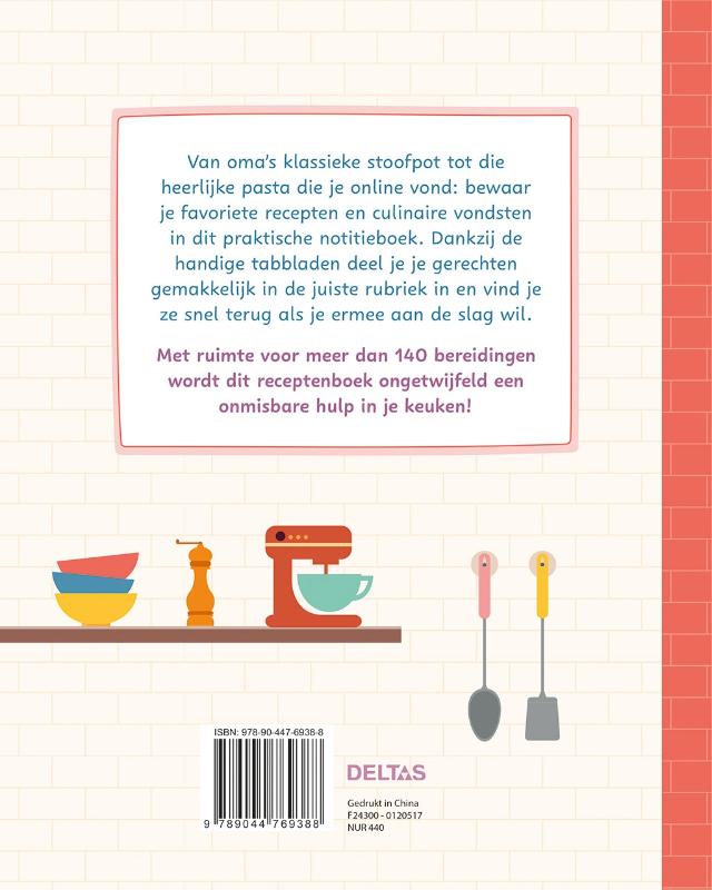 Achterkant van Mijn receptenboek
