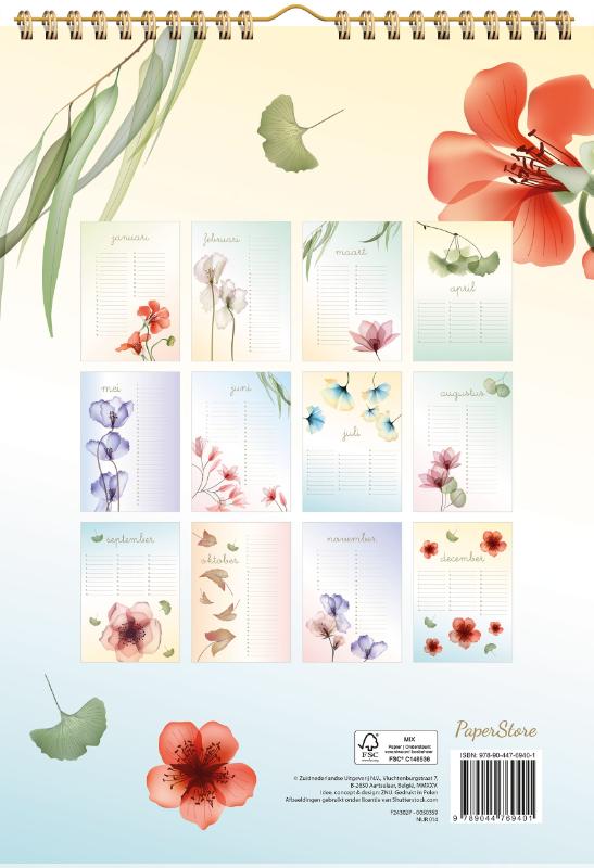 Achterkant van Verjaardagskalender
