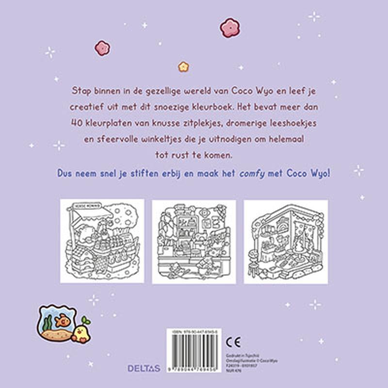 Achterkant van Cozy Corner Cute & Comfy kleurboek