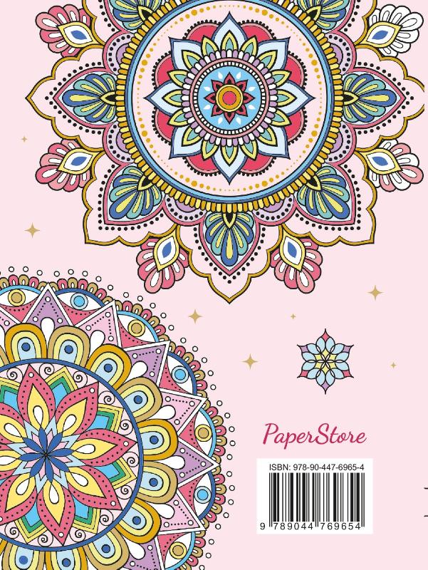 Achterkant van Mandala kleurboek
