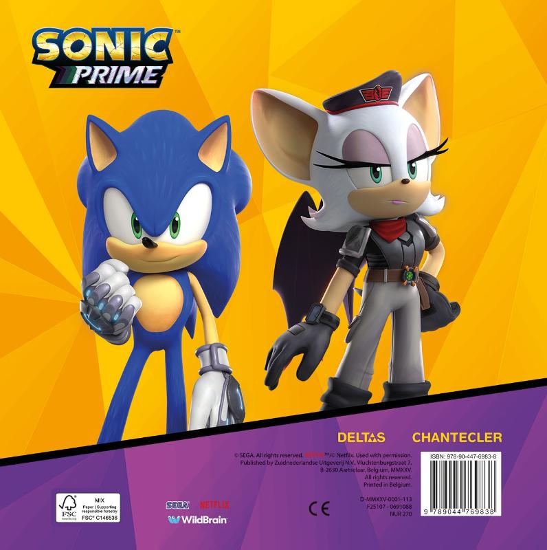 Achterkant van Sonic Prime Color Fun