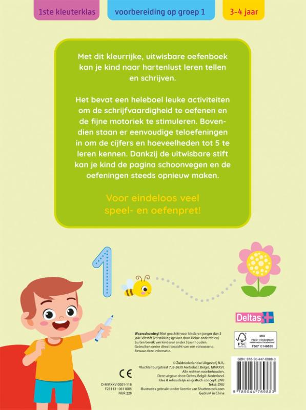 Achterkant van 3-4 jaar