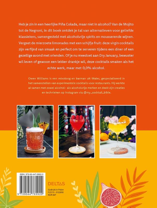 Achterkant van Virgin Cocktails