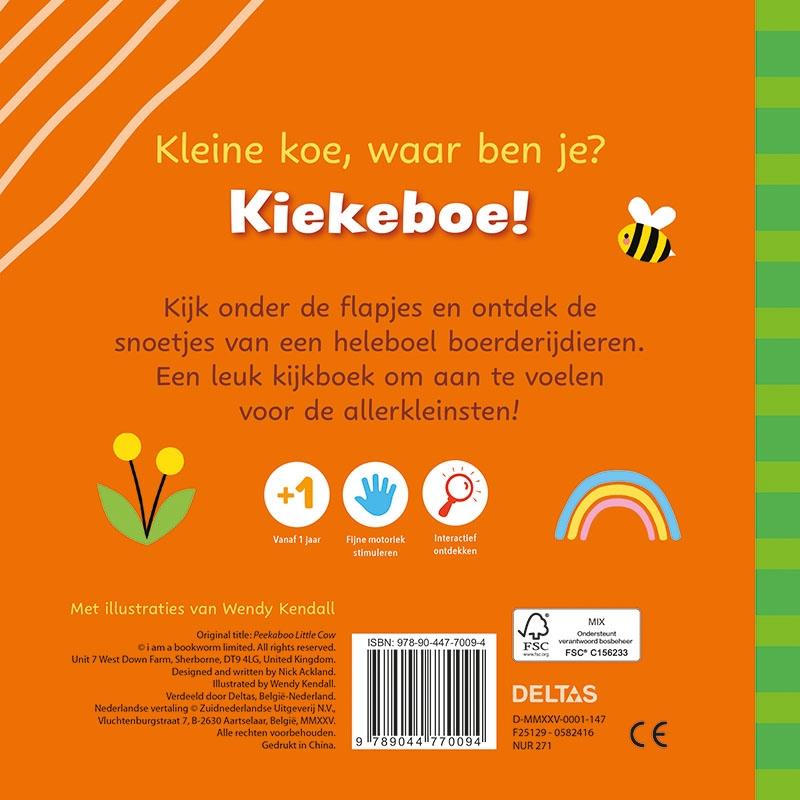 Achterkant van Kiekeboe kleine koe
