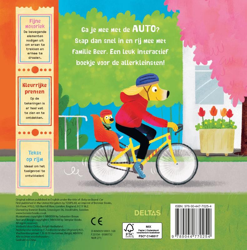 Achterkant van Met de auto