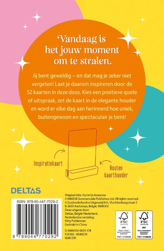 Achterkant van Jij bent geweldig! - 52 inspiratiekaarten