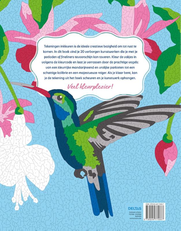 Achterkant van Vogels - Kleurplaten op nummer
