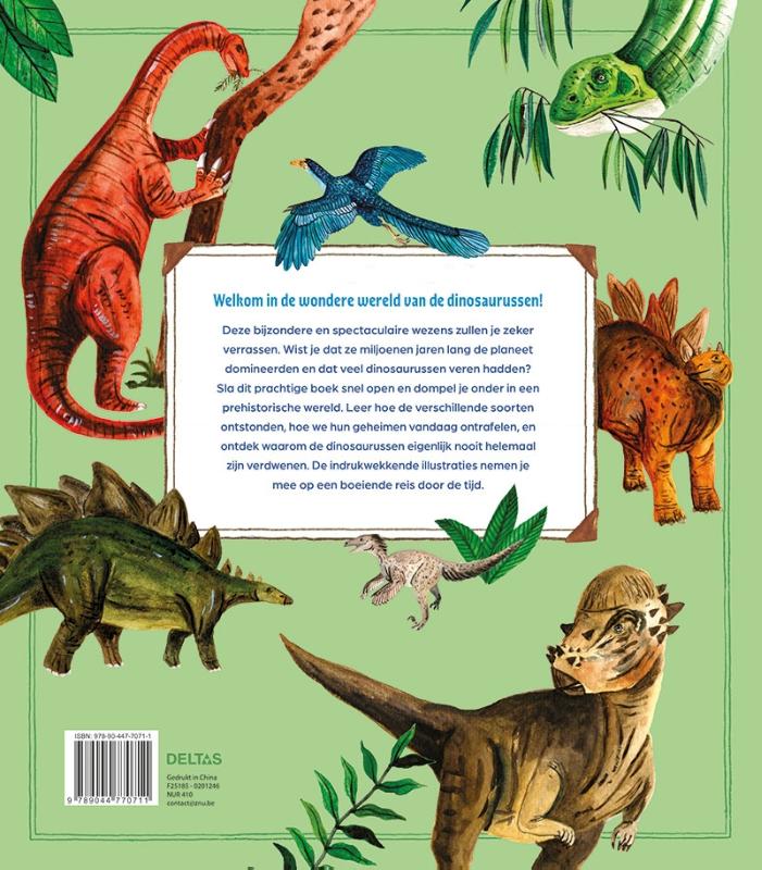 Achterkant van De wondere wereld van de dinosaurussen