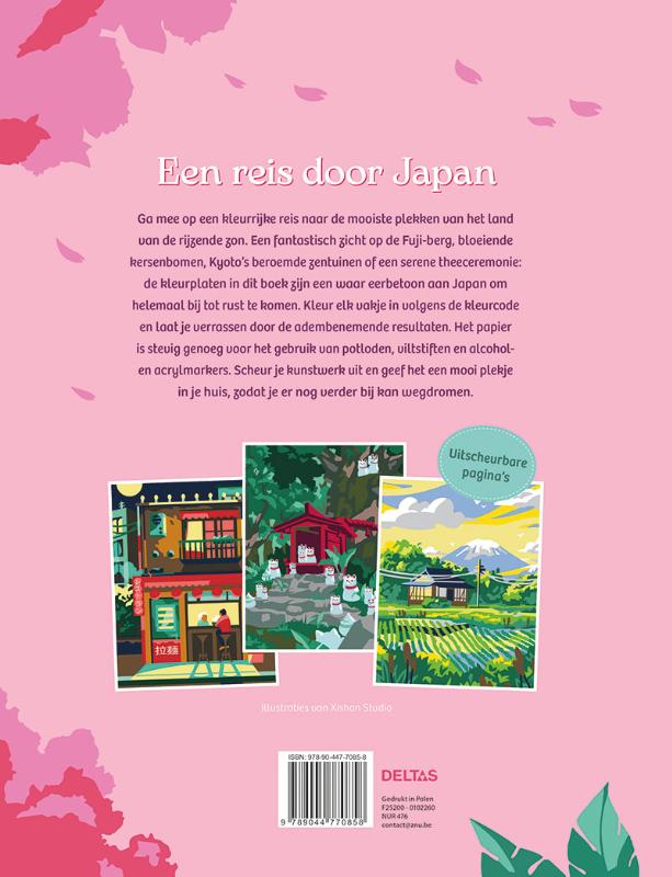 Achterkant van Japan - Kleuren op nummer
