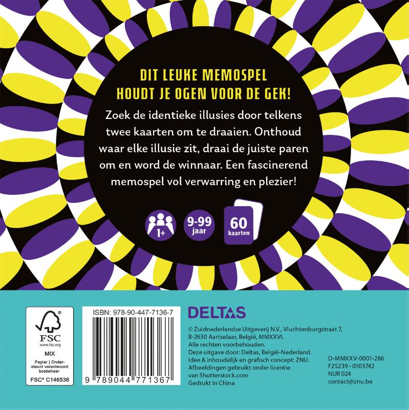 Achterkant van Optische illusies - Memospel