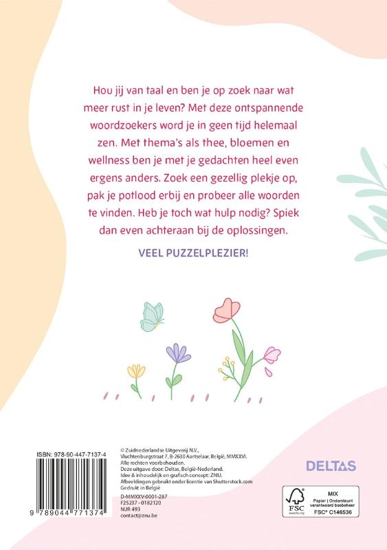 Achterkant van Puzzle Therapy Woordzoekers