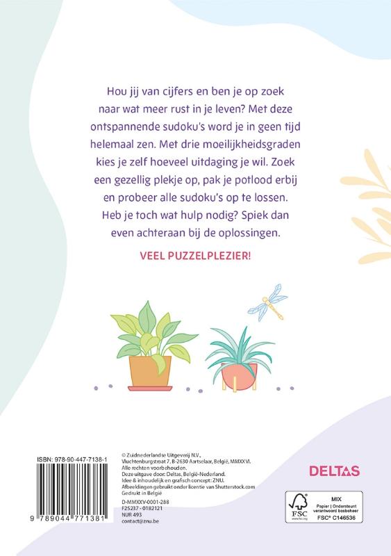 Achterkant van Puzzle Therapy Sudoku's