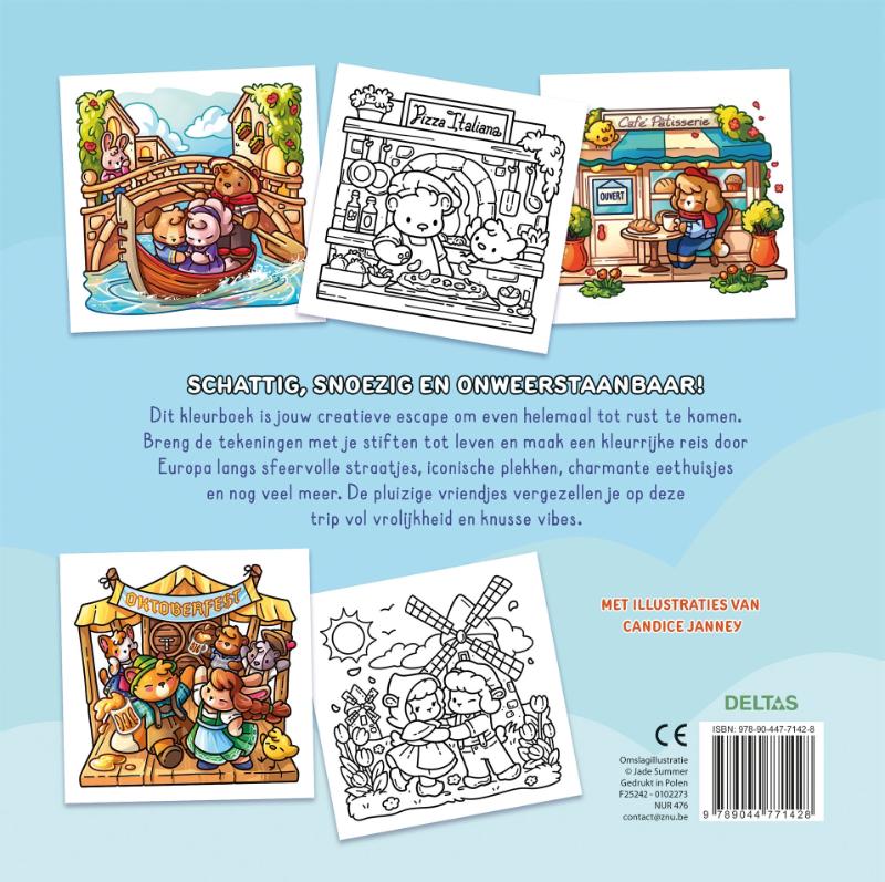 Achterkant van Cozy Europe - Comfy kleurboek Jade Summer