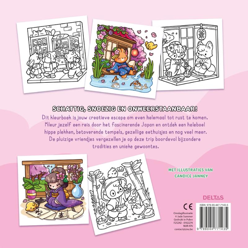 Achterkant van Cozy Japan - Comfy kleurboek Jade Summer