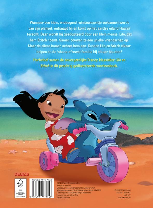 Achterkant van Lilo & Stitch