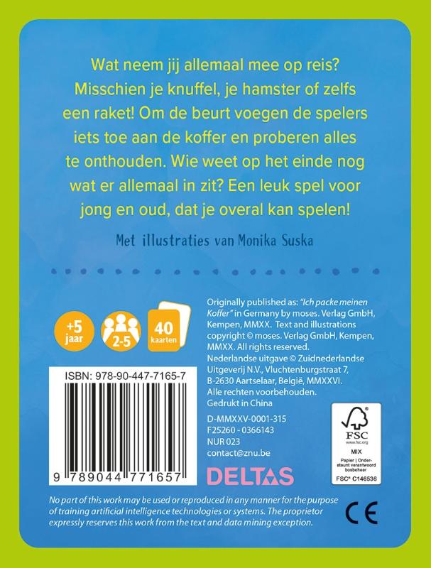 Achterkant van Ik ga op reis en ik neem mee...