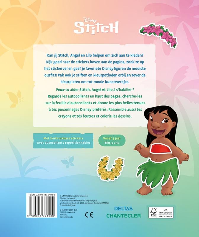 Achterkant van Disney Sticker Fun Stitch