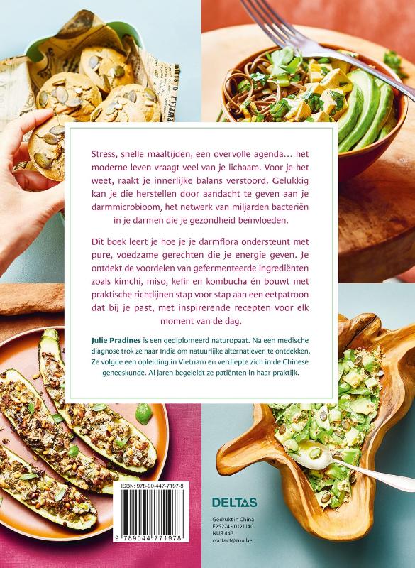 Achterkant van Gezonde darmen kookboek