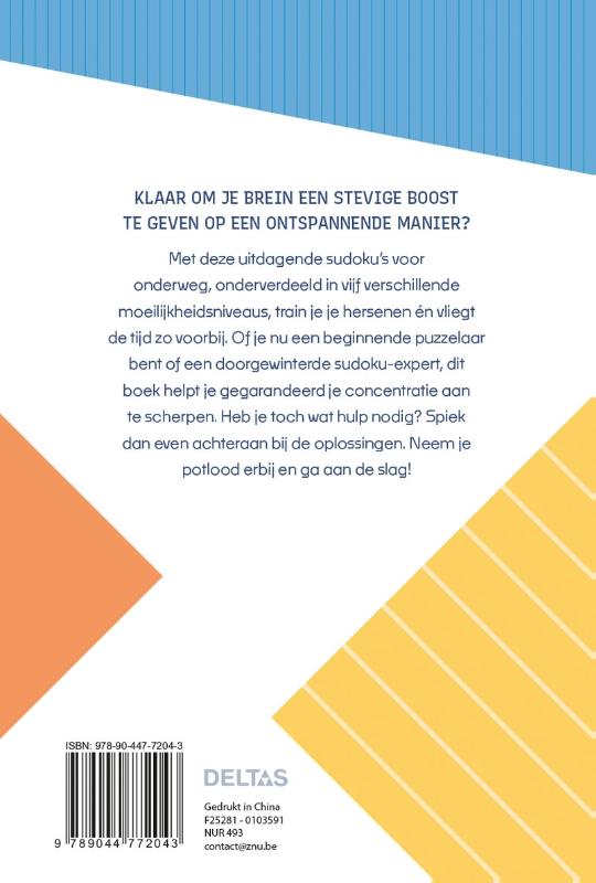 Achterkant van Brain Boosters - Sudoku's voor onderweg