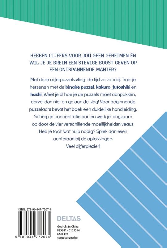 Achterkant van Brain Boosters - Cijferpuzzels