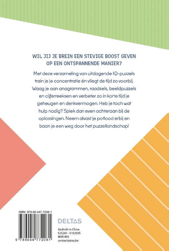 Achterkant van Brain Boosters - IQ puzzels