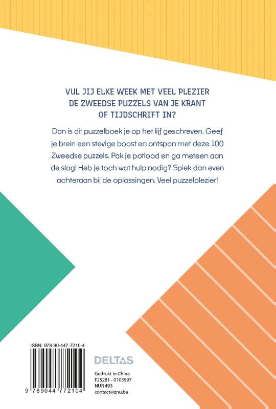 Achterkant van Brain Boosters - Zweedse Puzzels