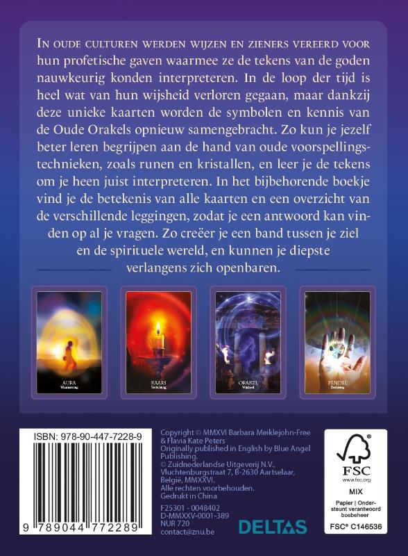 Achterkant van De wijsheid van de oude orakels - Boek en orakelkaarten