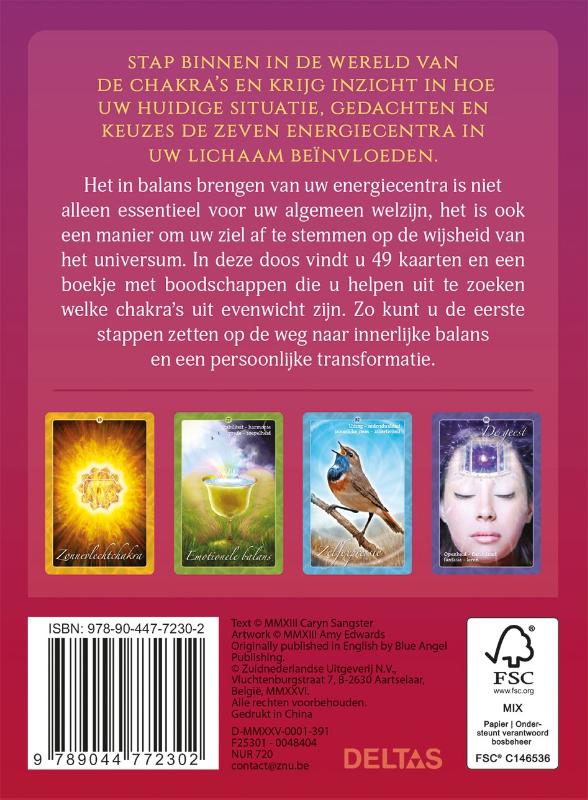 Achterkant van Chakra wijsheid - Boek en orakelkaarten