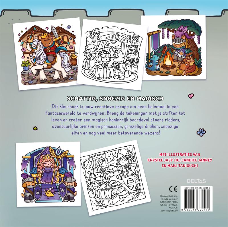 Achterkant van Cozy Kingdom - Fantasy kleurboek Jade Summer