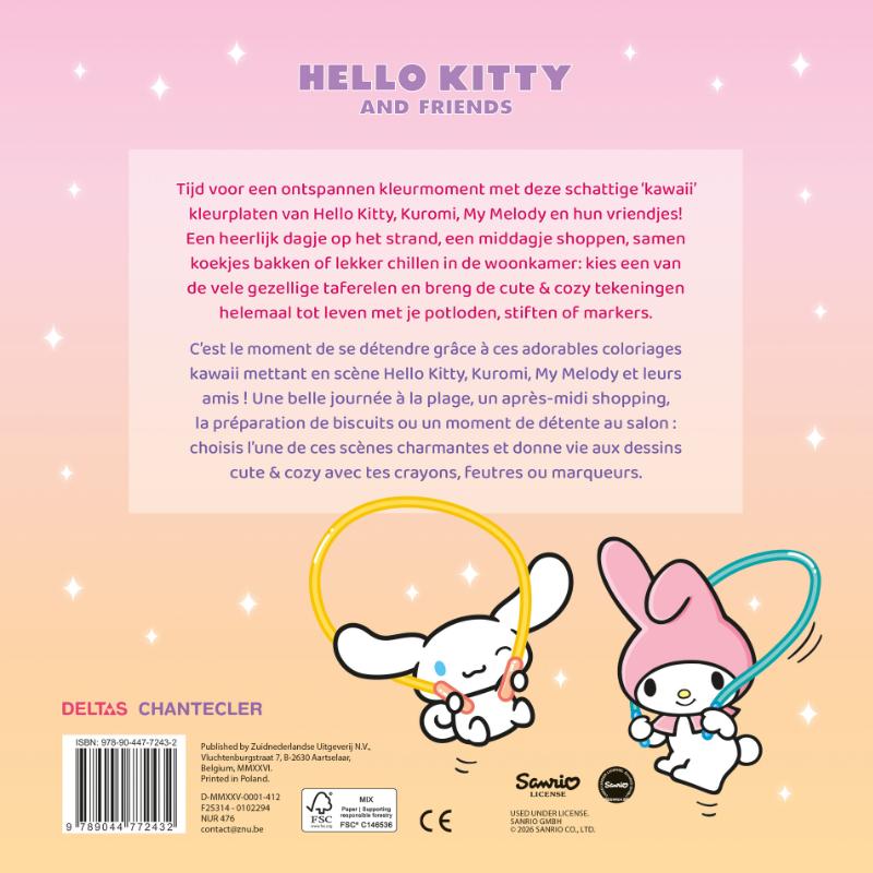 Achterkant van Hello Kitty and Friends Cute & Cozy Color
