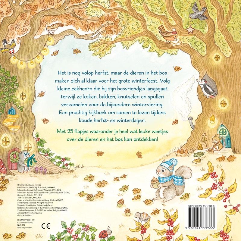 Achterkant van Feest in het bos - Een sfeervol boek met flapjes