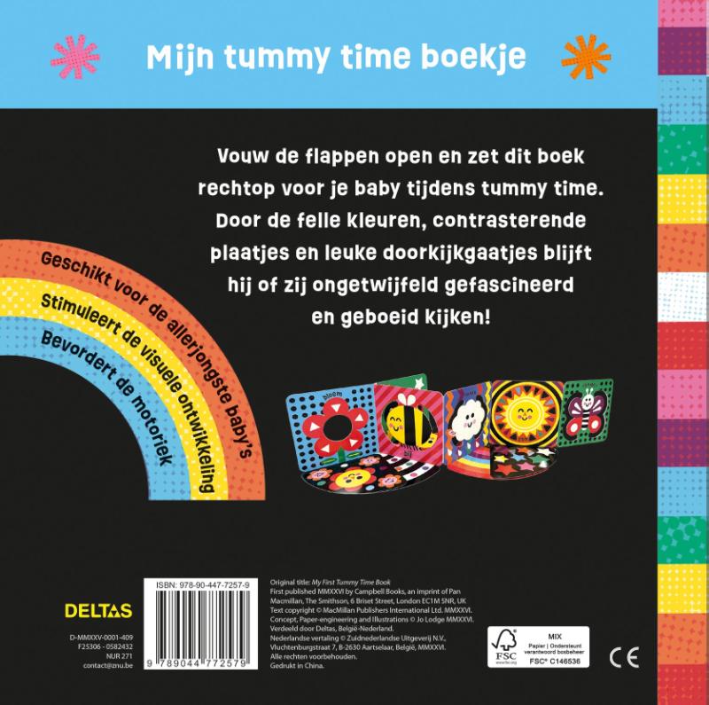 Achterkant van Baby speelt - Mijn tummy time boekje (vanaf 12 weken)