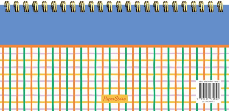 Achterkant van Studieplanner (Spiraal) - Colorful Squares