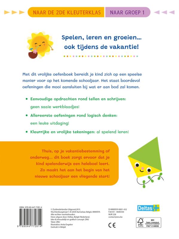Achterkant van Vakantie oefenpret - Allereerste tel- en schrijfoefeningen